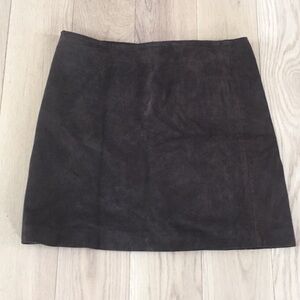 Banana Republic Brown Suede Leather Skirt